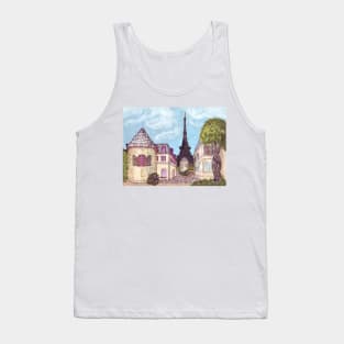 Paris Eiffel Tower Inspired Landscape Tank Top